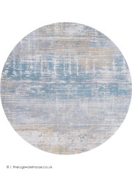 Long Island Blue Circle Rug - Thumbnail - 5