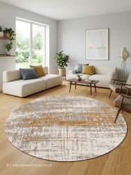 Columbus Gold Circle Rug - Thumbnail - 2