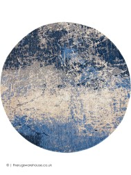 Abyss Blue Rug Circle - Thumbnail - 5