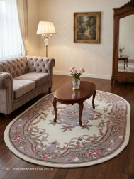 Ming Cream Oval Rug - Thumbnail - 2