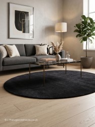 Comfort Black Circle Rug - Thumbnail - 2