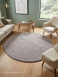 Comfort Taupe Circle Rug - Thumbnail - 2