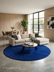 Comfort Navy Circle Rug - Thumbnail - 2