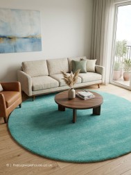 Comfort Aqua Circle Rug - Thumbnail - 2