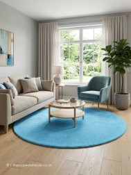 Comfort Duck Egg Circle Rug - Thumbnail - 2