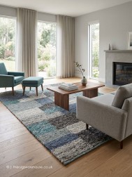 Meru Blue Mix Rug - Thumbnail - 2