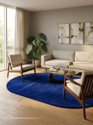 Comfort Navy Oval Rug - Thumbnail - 2