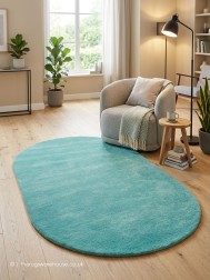 Comfort Aqua Oval Rug - Thumbnail - 2