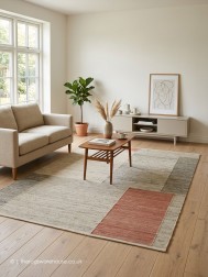Ovola Grey Pink Rug - Thumbnail - 2