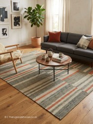 Medeney Grey Orange Rug - Thumbnail - 2