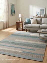 Tiko Lines Aqua Rug - Thumbnail - 2