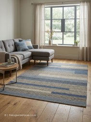 Tiko Lines Blue Rug - Thumbnail - 2