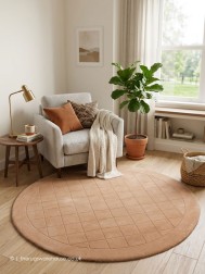 Sacramento Beige Circle Rug - Thumbnail - 2