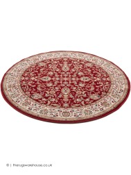 Shahinaz Red Circle Rug - Thumbnail - 7