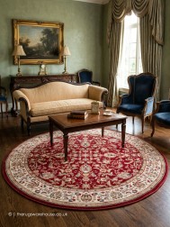 Shahinaz Red Circle Rug - Thumbnail - 2