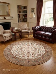 Shahinaz Beige Circle Rug - Thumbnail - 2