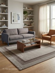 Bratislava Taupe Square Rug - Thumbnail - 2
