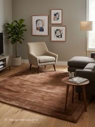 Monza Brown Square Rug - Thumbnail - 2