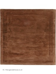 Monza Brown Square Rug - Thumbnail - 6