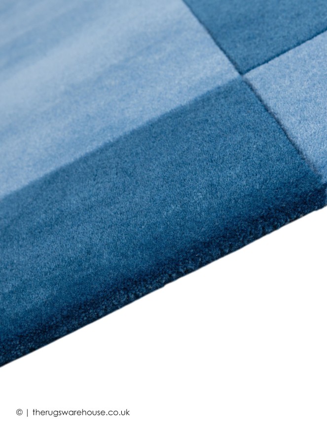 Boston Blue Square Rug - 3