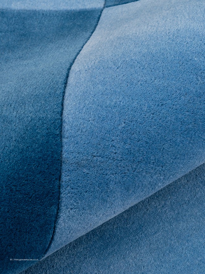 Boston Blue Square Rug - 4