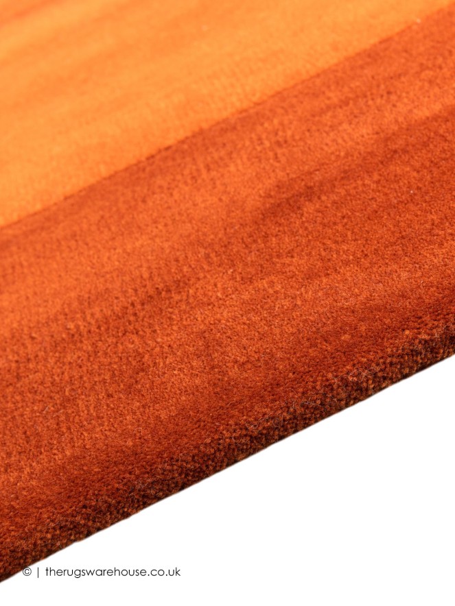 Stockholm Orange Square Rug - 3