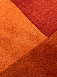 Stockholm Orange Square Rug - Thumbnail - 6