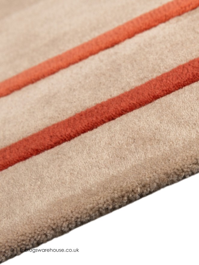 Riga Beige Coral Square Rug - 3