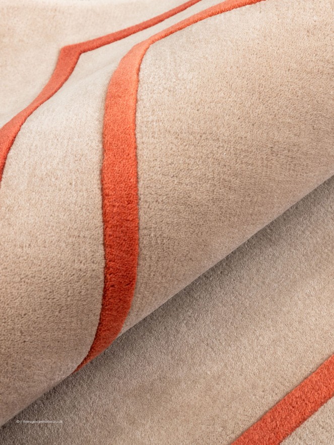 Riga Beige Coral Square Rug - 4