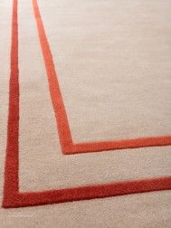 Riga Beige Coral Square Rug - Thumbnail - 6