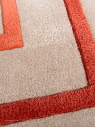 Riga Beige Coral Square Rug - Thumbnail - 7