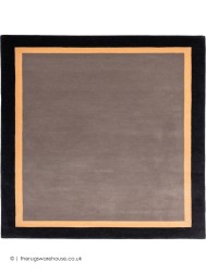 Houston Taupe Black Square Rug - Thumbnail - 7