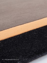 Houston Taupe Black Square Rug - Thumbnail - 3