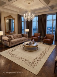 Eternity Border Ivory Sand Rug - Thumbnail - 2