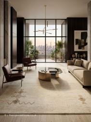 Ornate Ivory Beige Rug - Thumbnail - 2