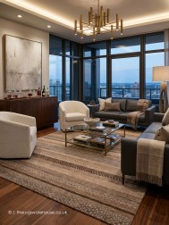 Ocean Stripes Brown Sand Rug - Thumbnail - 2