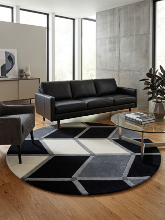 Krystal Black Grey Circle
