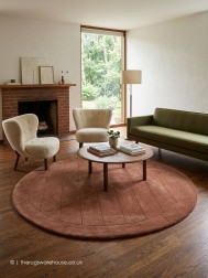 Tampa Rosewood Circle Rug - Thumbnail - 2