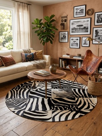 Zebra Squares Circle