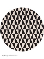 Monroe Black White Circle Rug - Thumbnail - 3