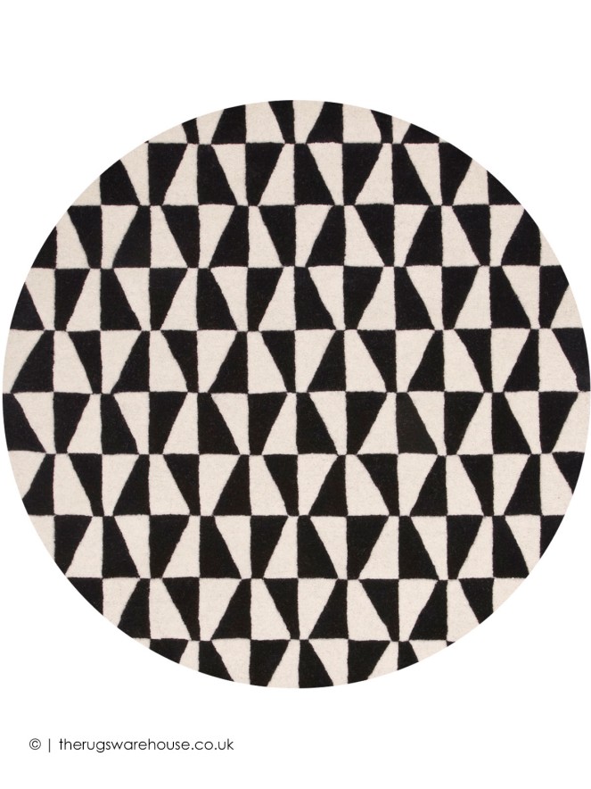 Monroe Black White Circle Rug - 3