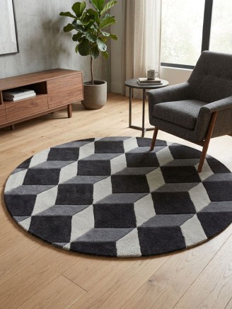 Plaza Grey Black Circle