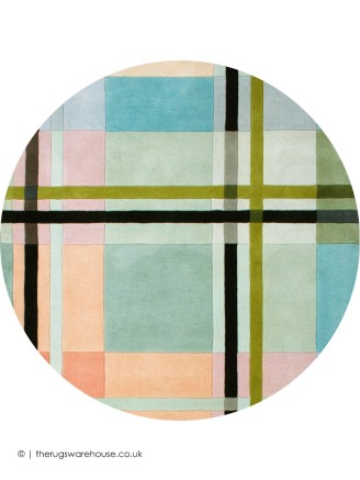 Tartan Blue Mix Circle