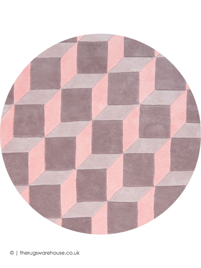 Plaza Pink Circle Rug - 4