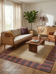 Polmatre Beige Red Rug - Thumbnail - 2