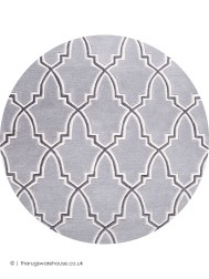 Grosvenor Grey Circle Rug - Thumbnail - 4