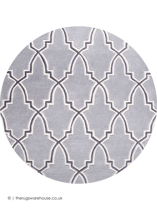 Grosvenor Grey Circle Rug - 4