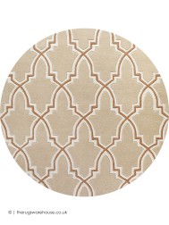 Grosvenor Beige Circle Rug - Thumbnail - 5