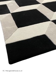 Plaza Black Light Grey Rug - Thumbnail - 5