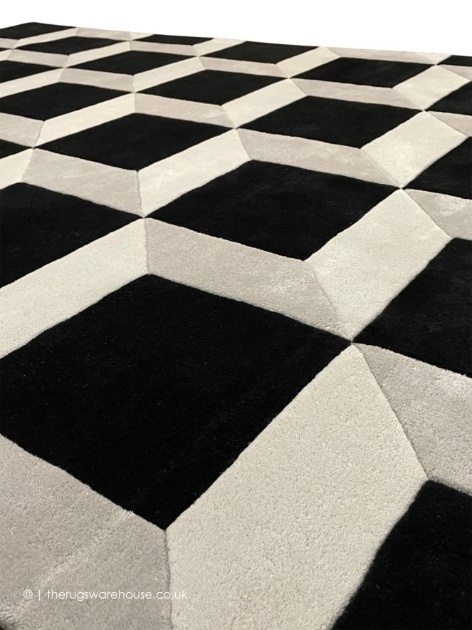 Plaza Black Light Grey Rug - 6
